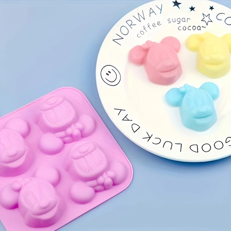 Soap Making Party - 1個入りミニーカートゥーン型、手工芸品、チョコレート、石鹸作り、シリコン型、DIY装飾樹脂アクセサリーに最適です。