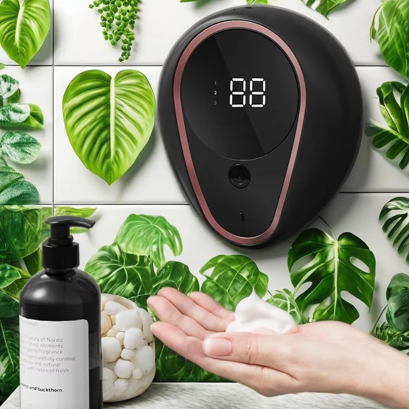 Soap Making Machine - 300ml インテリジェントソープディスペンサー バブルと手洗いフォーム 自動壁掛けセンサーソープディスペンサー 浴室キッチン用