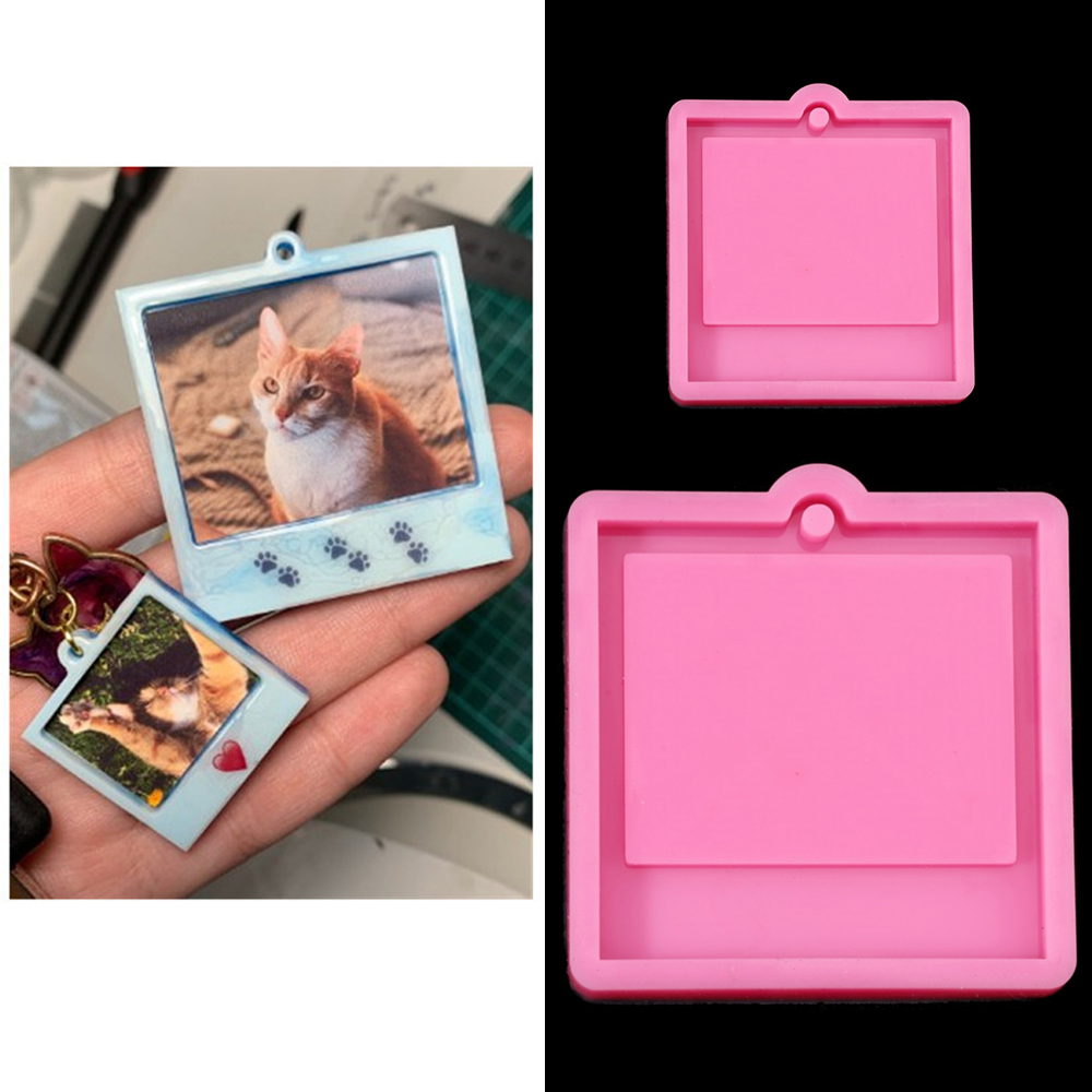 Soap Making Party - フォトフレームエポキシ樹脂キーホルダー型猫犬タグペンダントシリコーン型 DIY 鋳造工芸品ジュエリーメイキングアクセサリー