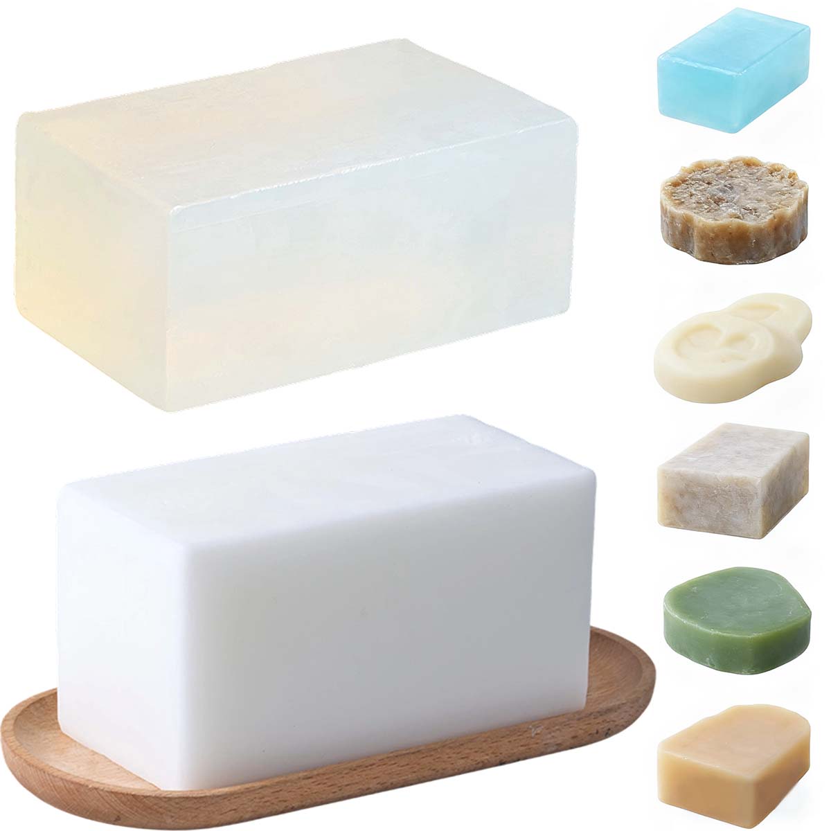 Soap Making Foam - 1000g クリアホワイトソープベース DIY 手作りアロマセラピーソープ原料 グリセリン バスフォームバタークラフト製作用品