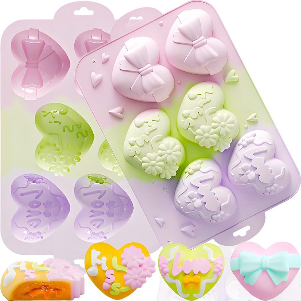 Soap Making Party - ハート型シリコンモールド チョコレート バレンタインデー ベーキング ノンスティック 食品用シリコンモールド
