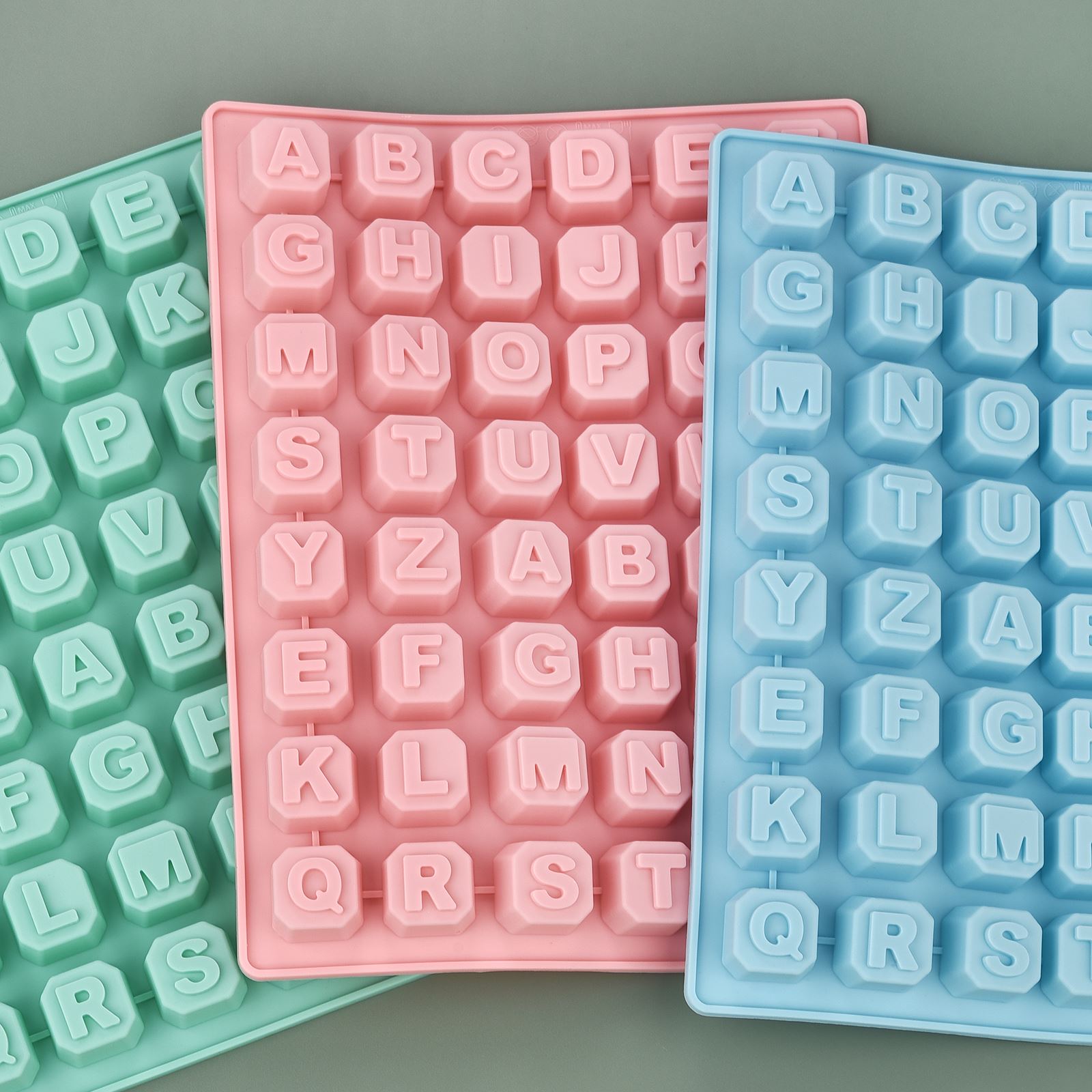 Soap Making Party - 48 文字英語アルファベット文字シリコーン型石鹸型ケーキカップケーキベーク耐熱皿チョコレート石鹸 Diy デコレーションツール金型