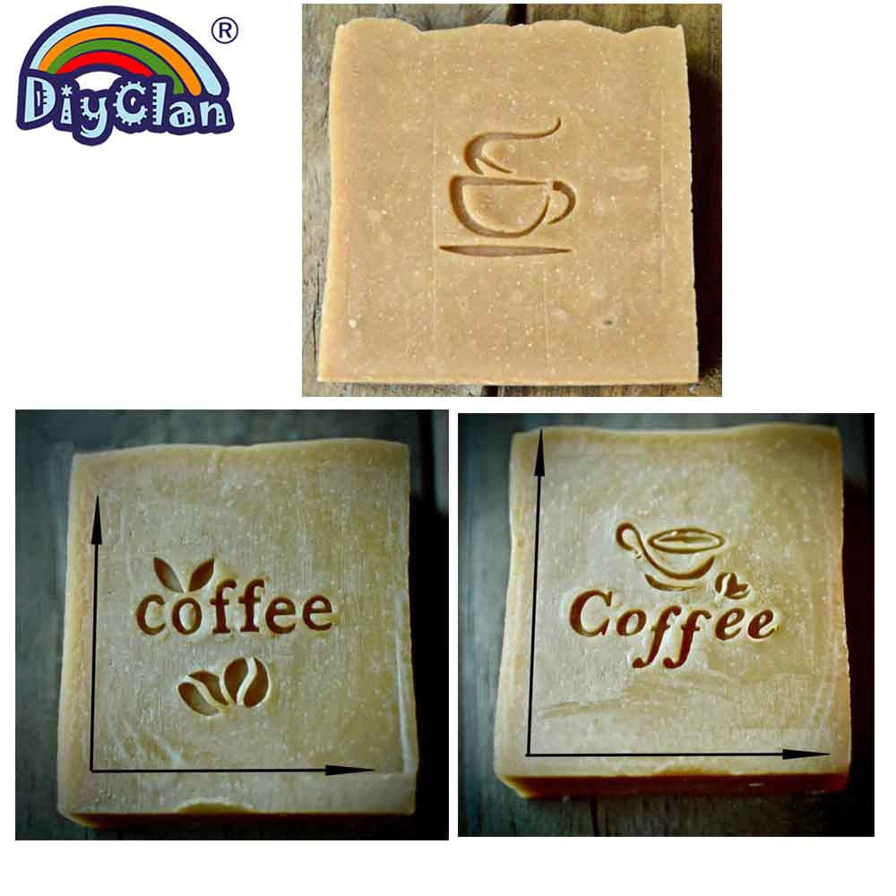 Soap Making Websites - 石鹸用スタンプ,コーヒービーモデル,手作り,透明,天然アクリル製,自己組織化