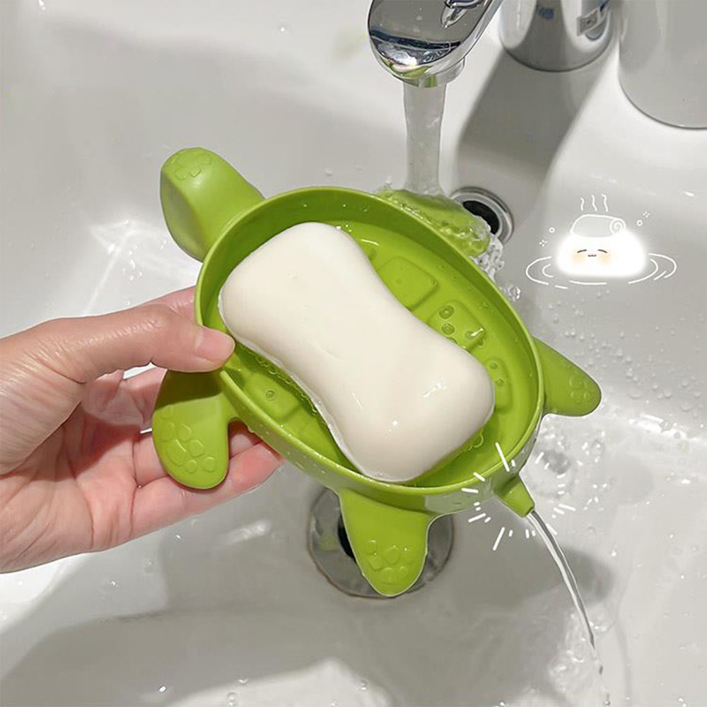 Soap Making Box - タートル排水ソープボックス漫画タートルソープホルダー、クリエイティブタートルソープボックス排水ソープホルダーソープボックス水が蓄積しない
