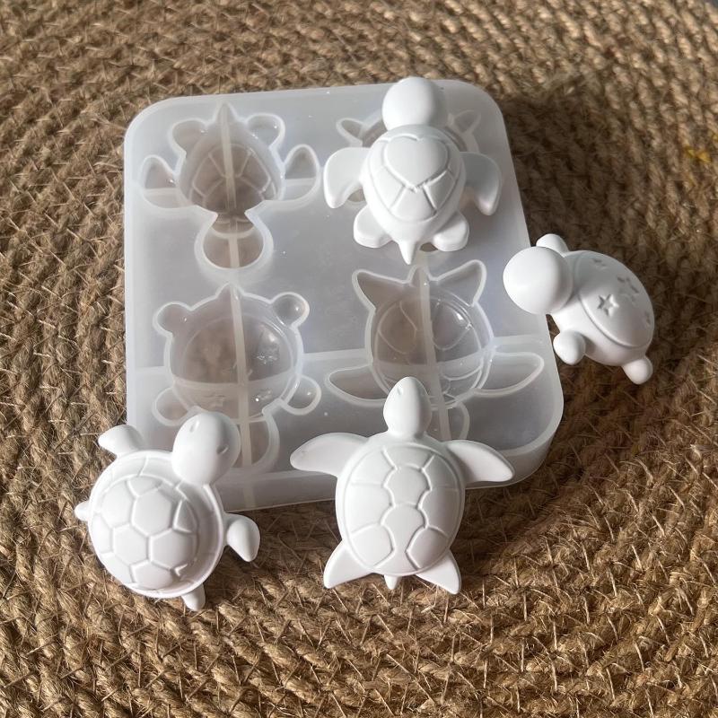 Soap Making Party - 四亀石膏シリコン型 DIY ハートスターテクスチャシェル装飾品エポキシ樹脂型香り付き動物キャンドル石鹸型