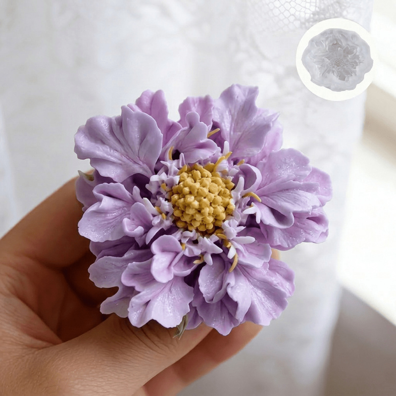 Soap Making Party - 1つの夢のような青い鉢植えの花のシリコンモールド、DIYアートキャンドル、手作り石鹸、樹脂製オーナメント、風水ホームデコレーションに適用可能
