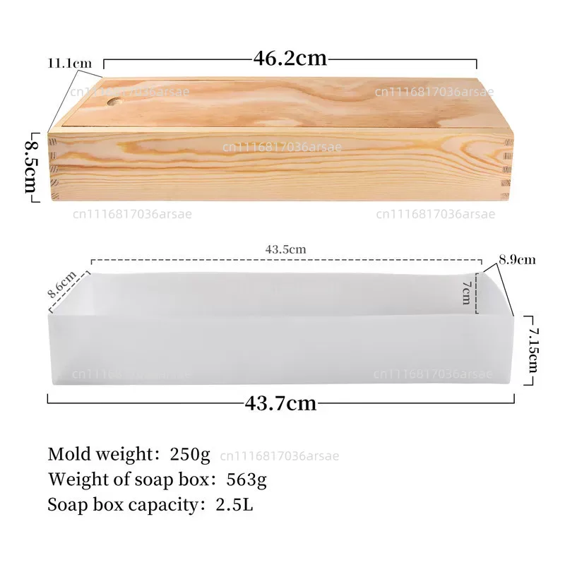 Soap Making Process - 木製ボックスと蓋付きシリコン石鹸型、長方形トースト型DIYコールドプロセス石鹸製造トレイ