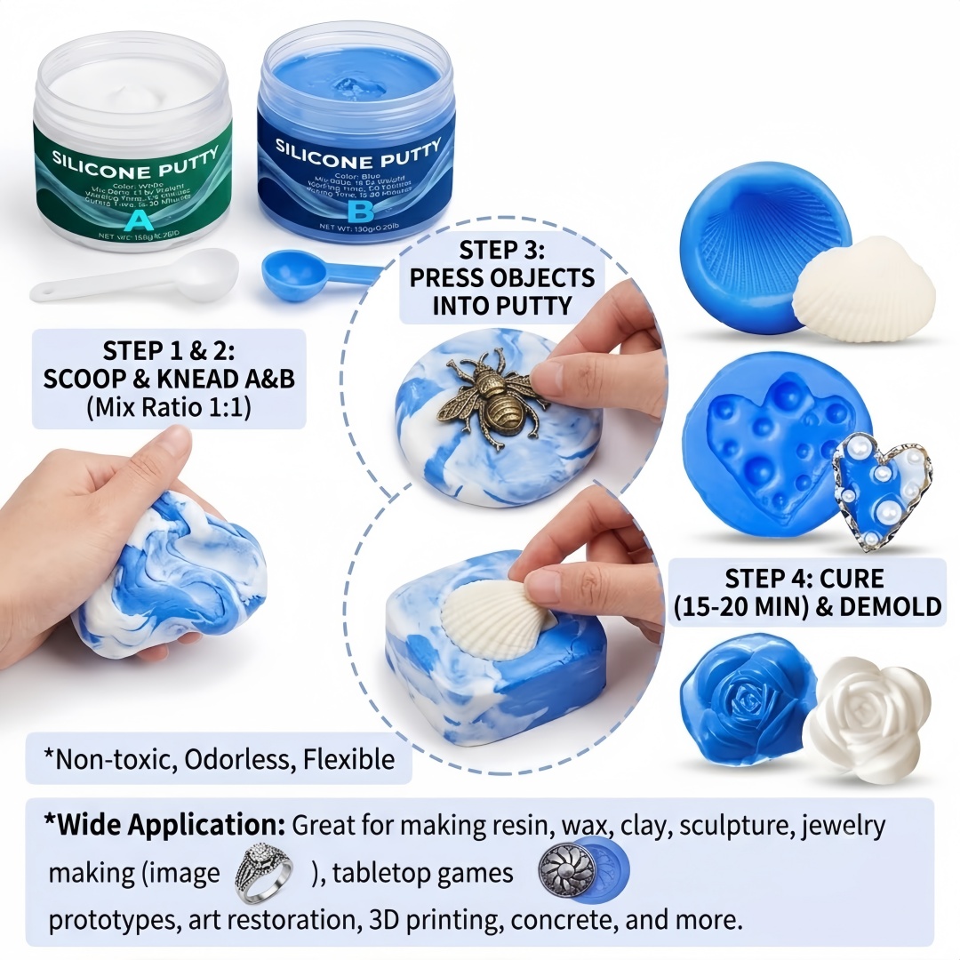 シリコーンパテ型作成用品 石膏キャンドル石鹸型用に簡単に成形 - Soap Making Instructions のレビューと価格