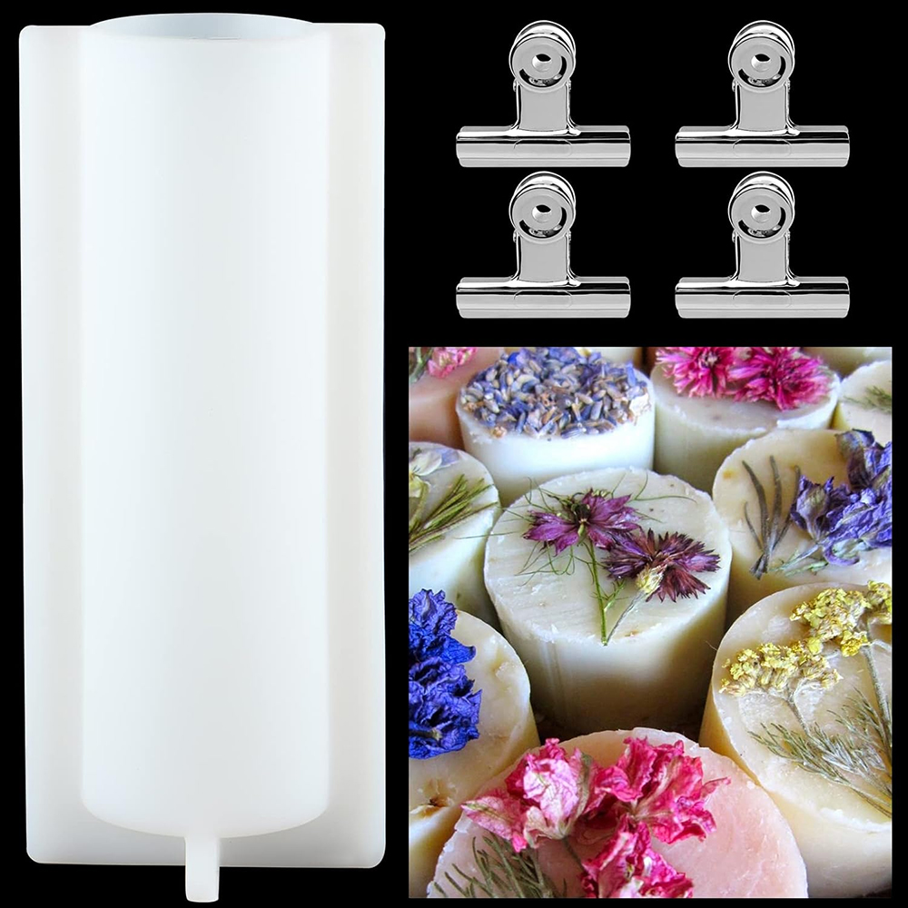 大きな円筒形石鹸型（クリップ付き）、1000mlシリコン製円 - Soap Making Instructions のレビューと価格