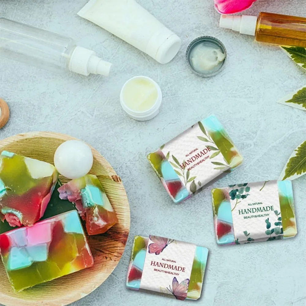 90 個手作りラップラベルテープ 9 スタイル水彩植物ボーダ - Soap Making Websites のレビューと価格