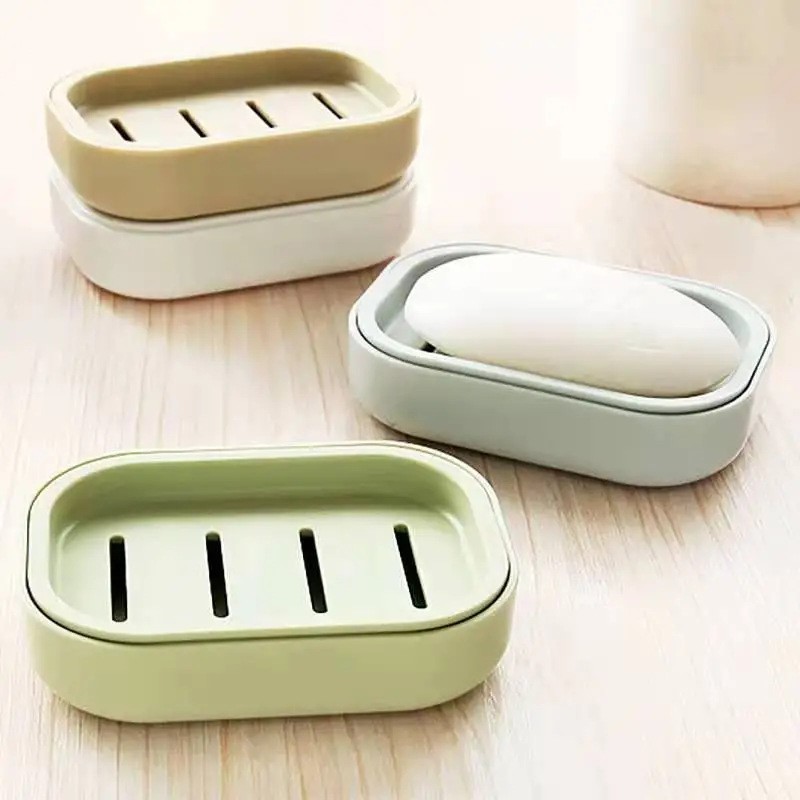 1/2/5 個ポータブルソープディッシュ二層プラスチックソー - Soap Making Box のレビューと価格