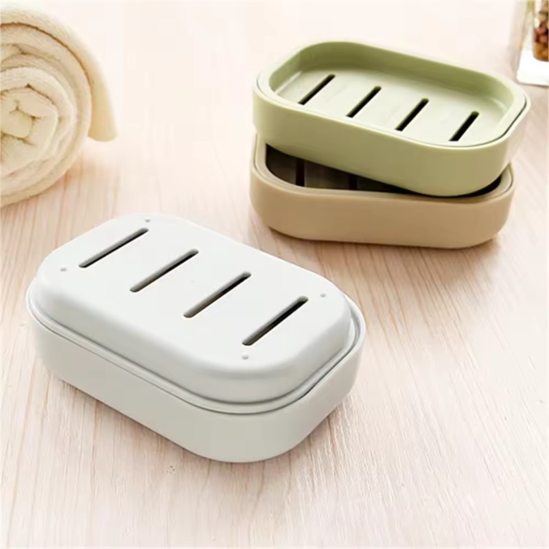 1/2/5 個ポータブルソープディッシュ二層プラスチックソー - Soap Making Box のレビューと価格