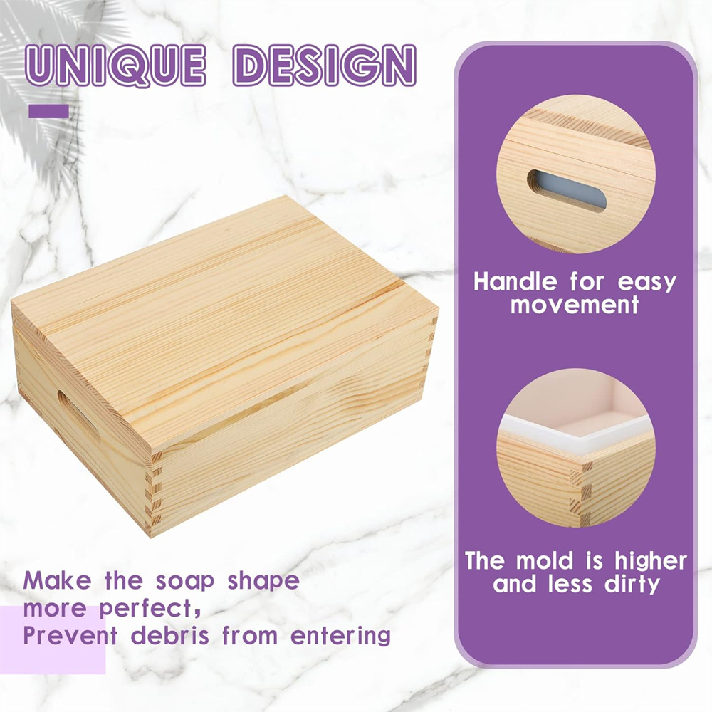 大型石鹸型長方形シリコンライナーモールド木箱と蓋付き DIY - Soap Making Instructions のレビューと価格