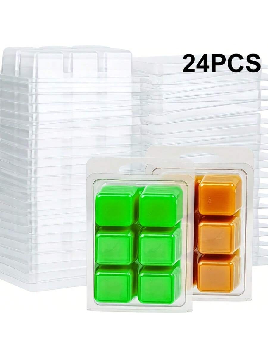 12/24個入り 長方形 6穴 クリアプラスチックモールドト - Soap Making Websites のレビューと価格