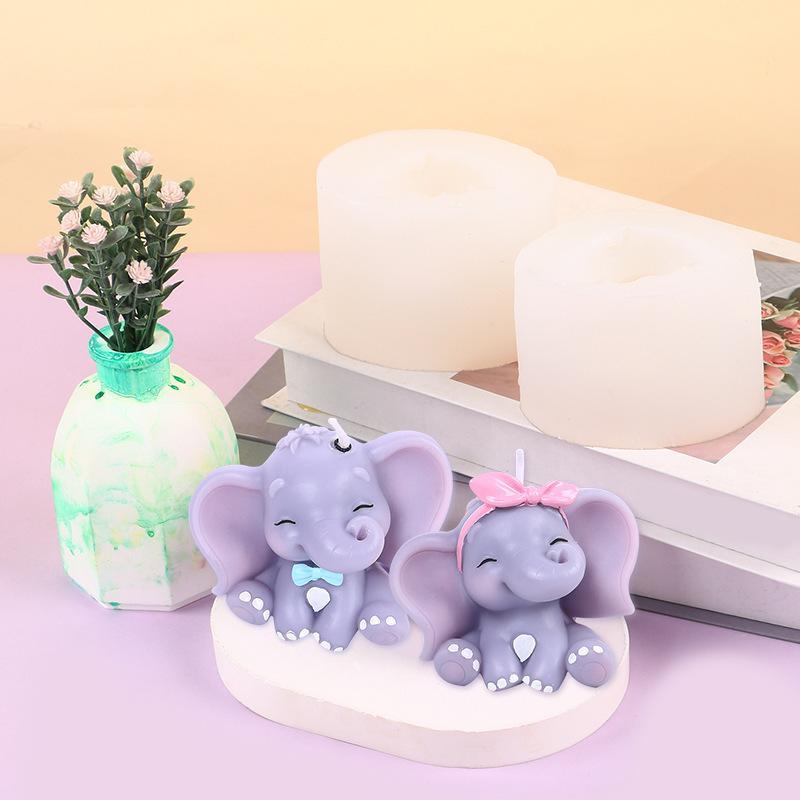 かわいい3D象型シリコンキャンドルモールド、簡単リリース、再 - Soap Making Party のレビューと価格