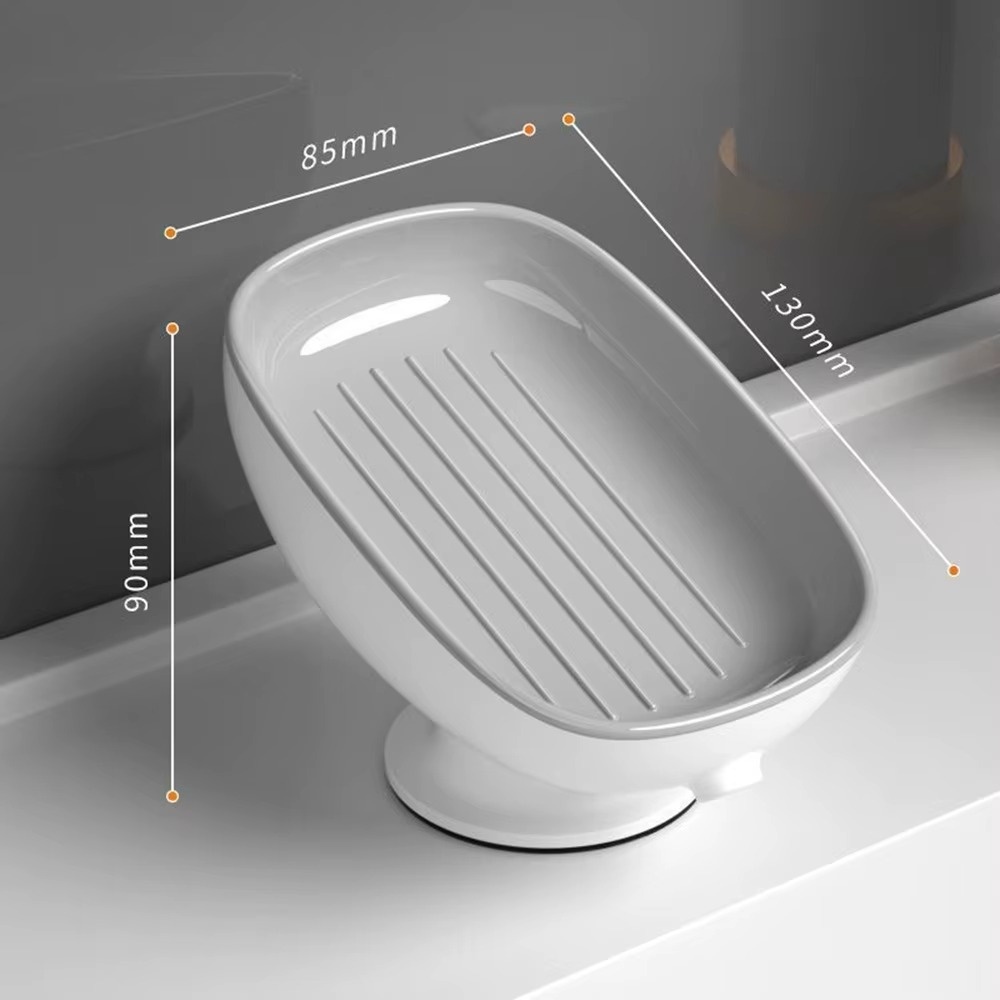 超強力吸盤石鹸ホルダー排水水付き浴室用石鹸箱皿キッチンスポン - Soap Making Box のレビューと価格