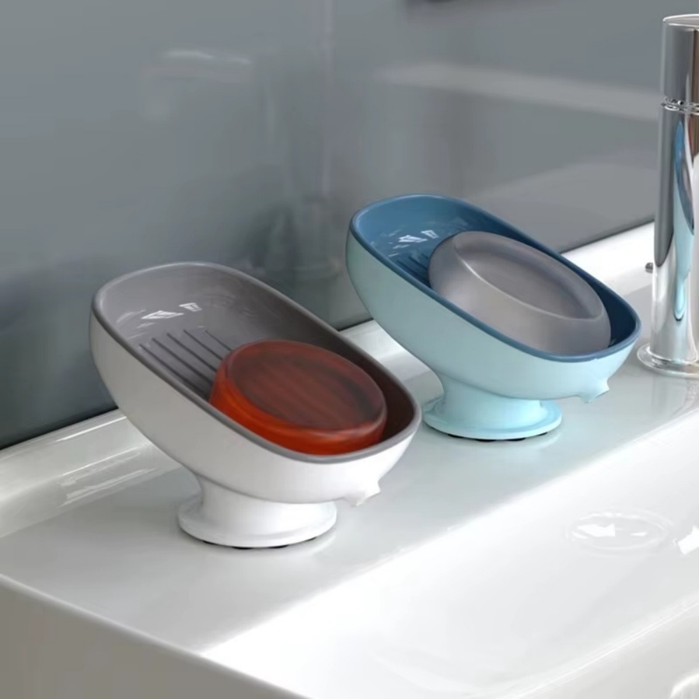 超強力吸盤石鹸ホルダー排水水付き浴室用石鹸箱皿キッチンスポン - Soap Making Box のレビューと価格
