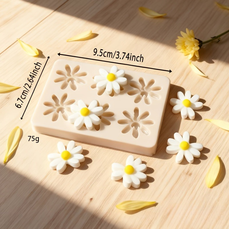 1pc 3D デイジーひまわりシリコンモールド石鹸キャンドル - Soap Making Party のレビューと価格