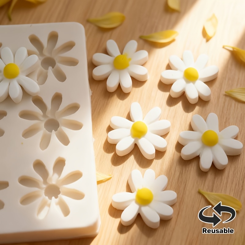 1pc 3D デイジーひまわりシリコンモールド石鹸キャンドル - Soap Making Party のレビューと価格