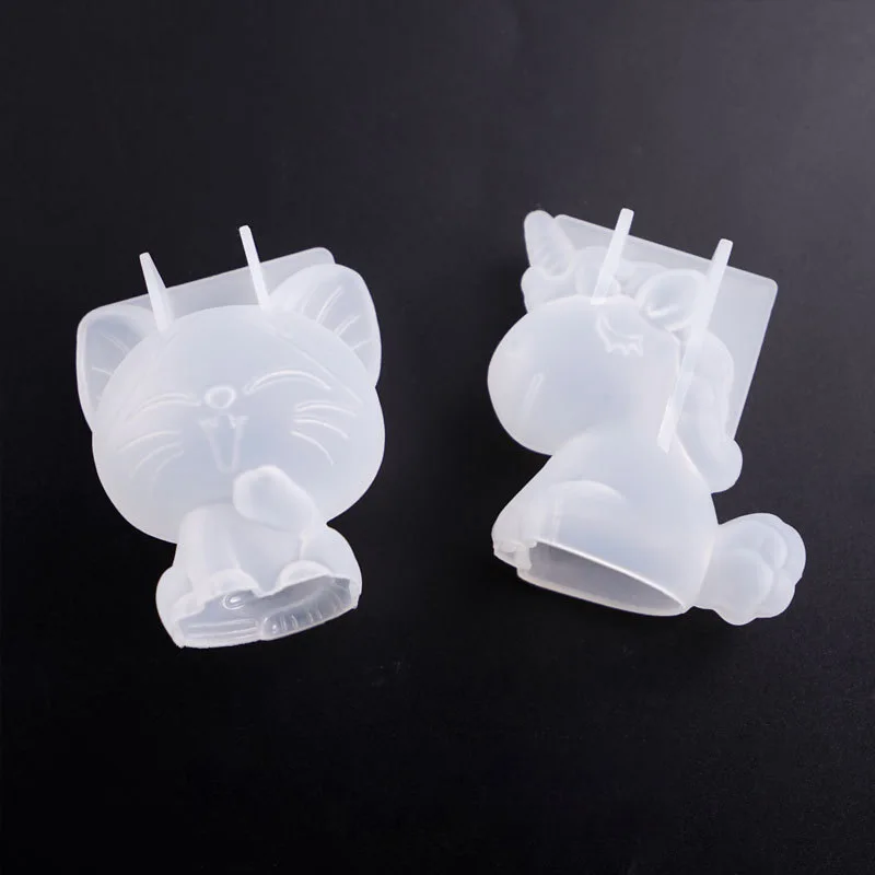 3D 幾何学的なシリコーンユニコーン猫鹿クマ型ソープキャンド - Soap Making Instructions のレビューと価格