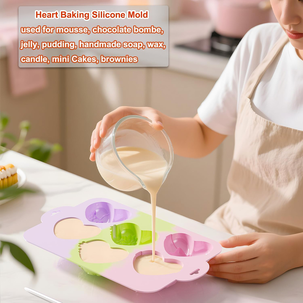 ハート型シリコンモールド チョコレート バレンタインデー ベ - Soap Making Party のレビューと価格