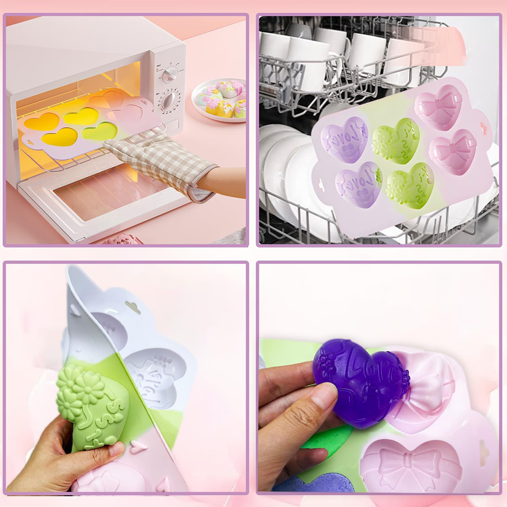 ハート型シリコンモールド チョコレート バレンタインデー ベ - Soap Making Party のレビューと価格