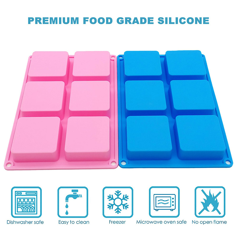 正方形のシリコン石鹸型,チョコレート,カップケーキ,コーンブ - Soap Making Party のレビューと価格