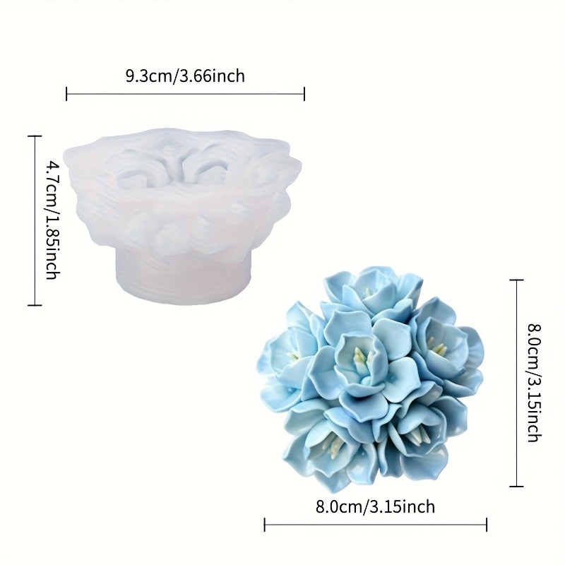 1つのアジサイの花型シリコンモールド、キャンドル、石鹸、樹脂 - Soap Making Party のレビューと価格