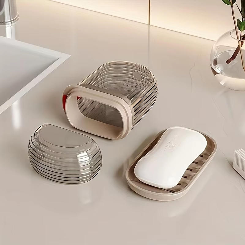 旅行用ポータブルソープボックス 蓋付き 密閉型 水切り可能な - Soap Making Box のレビューと価格