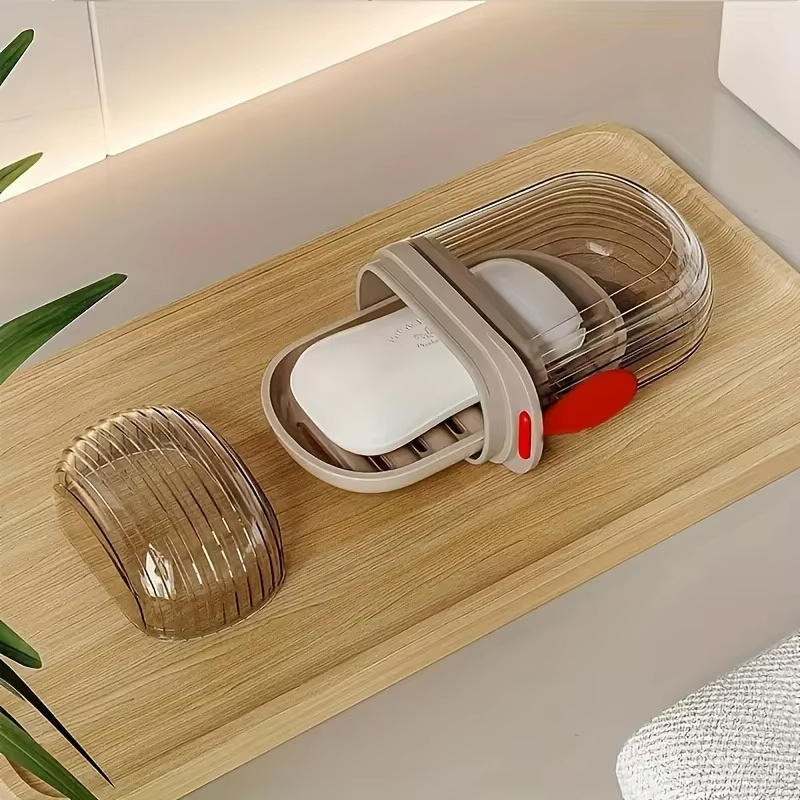 旅行用ポータブルソープボックス 蓋付き 密閉型 水切り可能な - Soap Making Box のレビューと価格