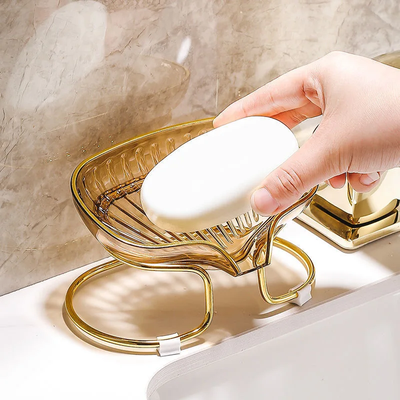 金縁のトイレ石鹸排水ボックス、浴室コーナー収納トレイ（排水穴 - Soap Making Box のレビューと価格