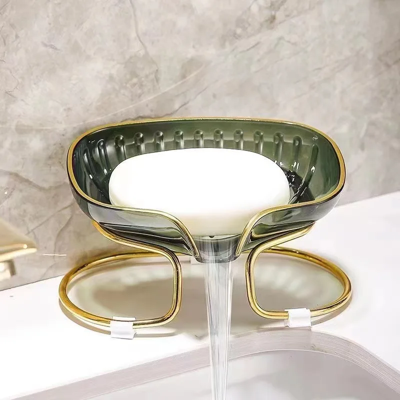 金縁のトイレ石鹸排水ボックス、浴室コーナー収納トレイ（排水穴 - Soap Making Box のレビューと価格