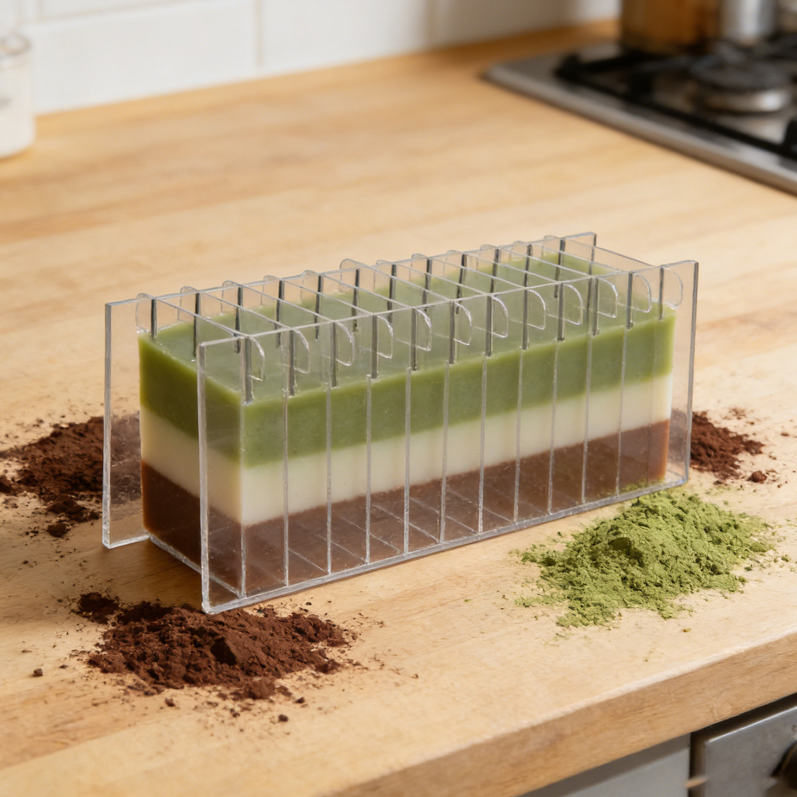 アクリル製石鹸分割ボード シリコンモールド用 透明精密計量ツ - Soap Making Process のレビューと価格