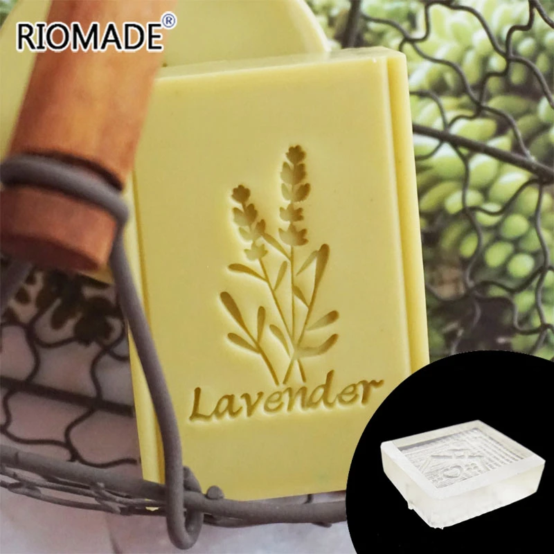 ラベンダーアクリル石鹸スタンプz0568xc,ハンドル付き石 - Soap Making Websites のレビューと価格