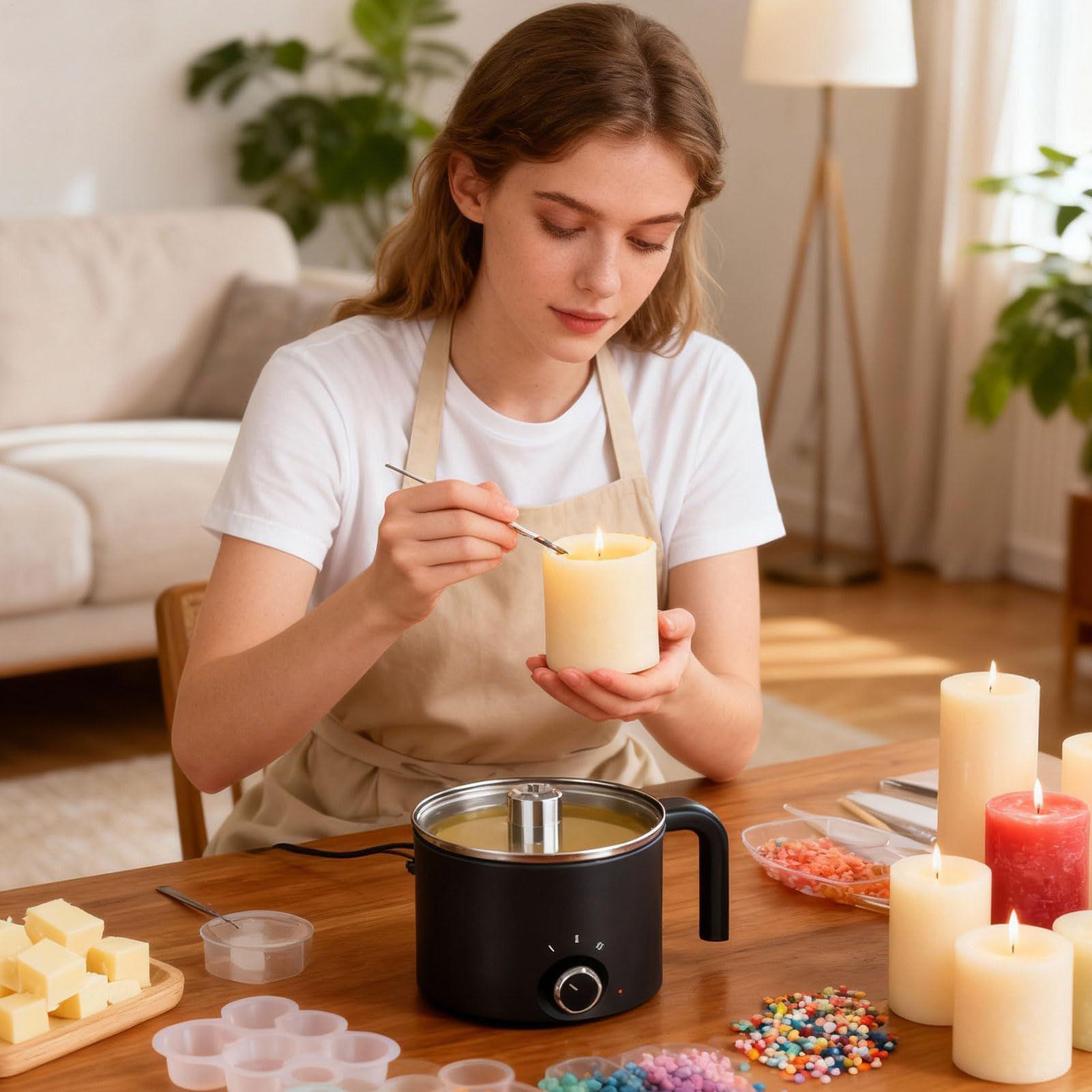 1.5Lワックス溶解ポット キャンドルワックス溶解器 温度調 - Soap Making Thermometer のレビューと価格