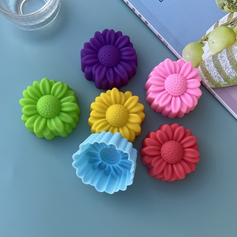 6個セット ノンスティック 花柄 シリコンモールド チョコレ - Soap Making Party のレビューと価格