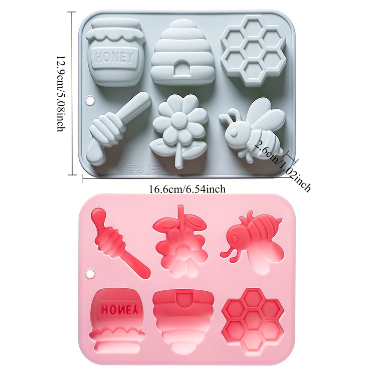 6穴蜂テーマシリコンモールド3Dフラワーハニカムフォンダンキ - Soap Making Party のレビューと価格