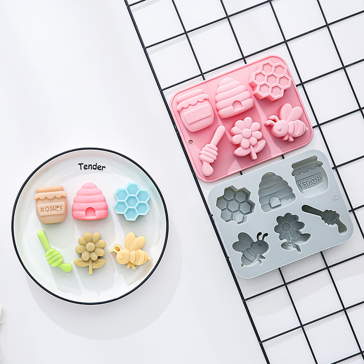 6穴蜂テーマシリコンモールド3Dフラワーハニカムフォンダンキ - Soap Making Party のレビューと価格