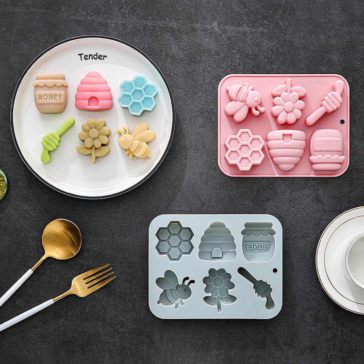 6穴蜂テーマシリコンモールド3Dフラワーハニカムフォンダンキ - Soap Making Party のレビューと価格