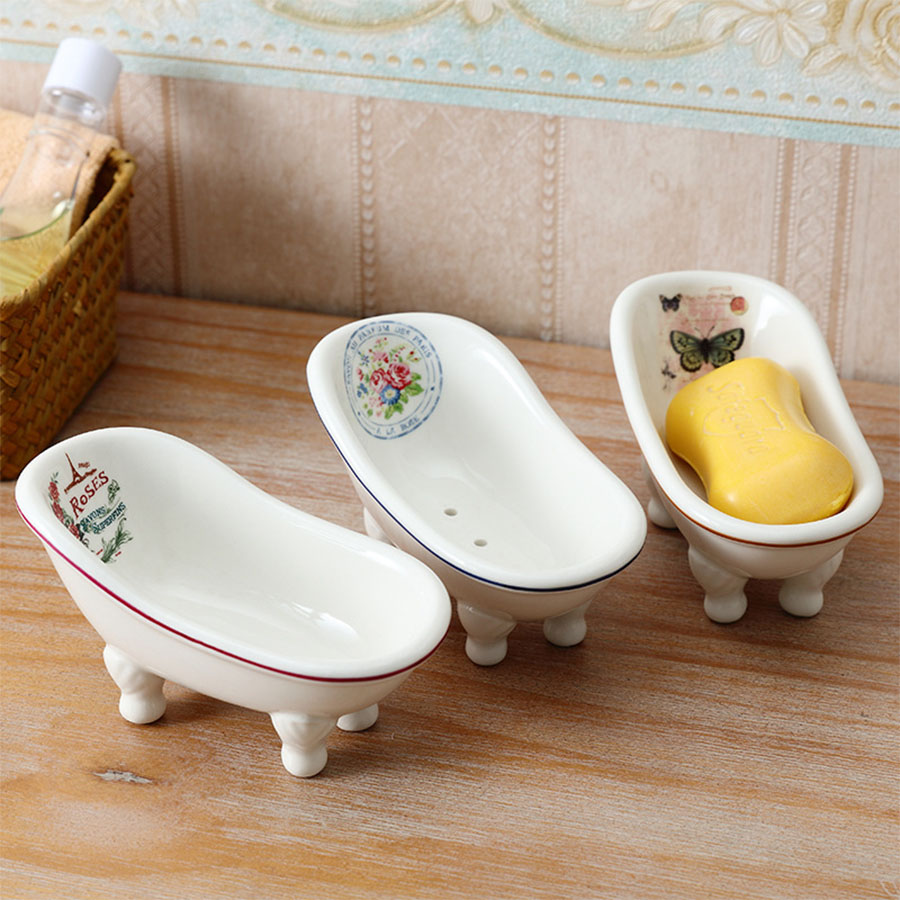 クリエイティブな北欧スタイルの排水石鹸箱とセラミック石鹸皿  - Soap Making Box のレビューと価格