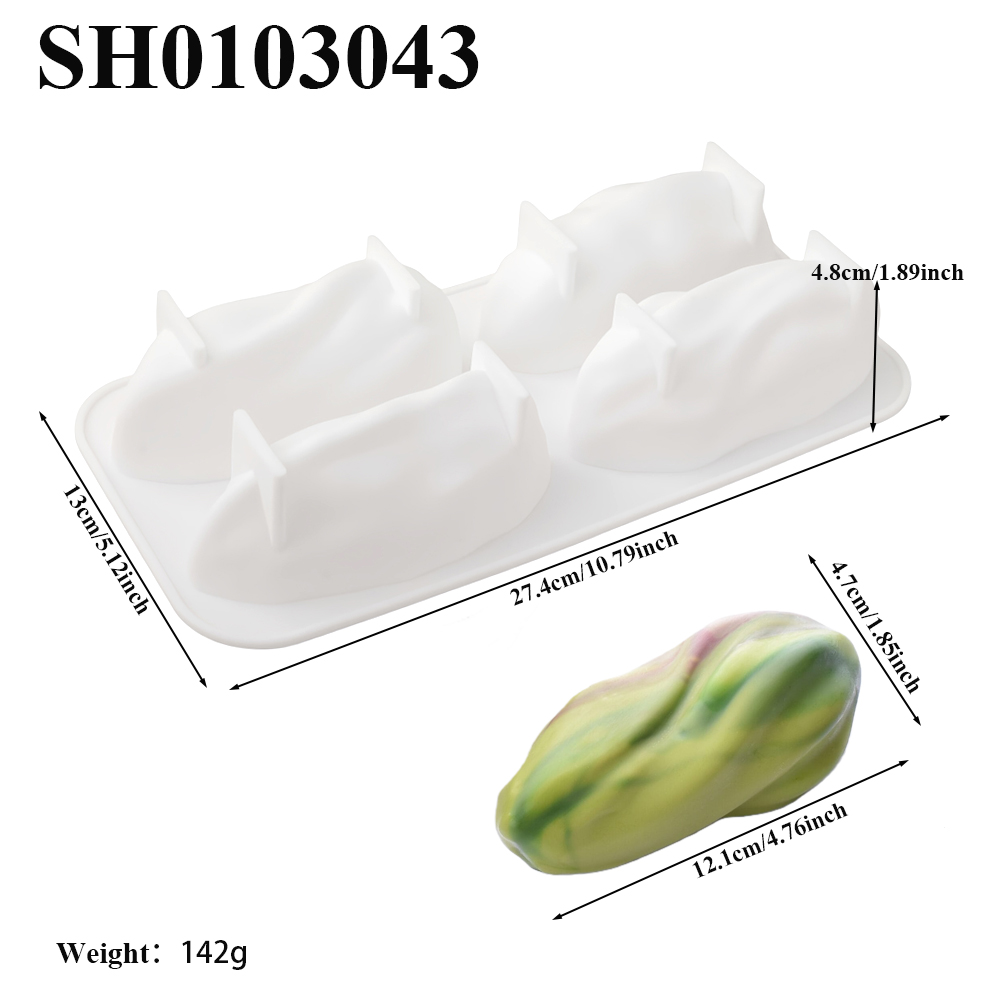 4または9セルのピスタチオデザインシリコン製ベーキングモール - Soap Making Party のレビューと価格