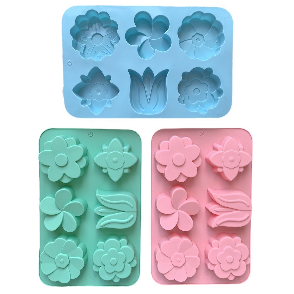 様々な花の形をしたシリコンモールド、石鹸やキャンドル作り、ケ - Soap Making Instructions のレビューと価格
