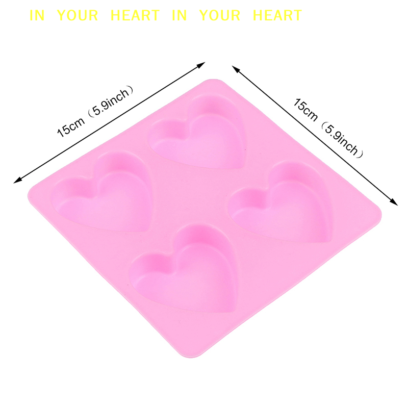 【X】4つの空洞を持つ手作りシリコン石鹸型 ハート型 3Dク - Soap Making Instructions のレビューと価格