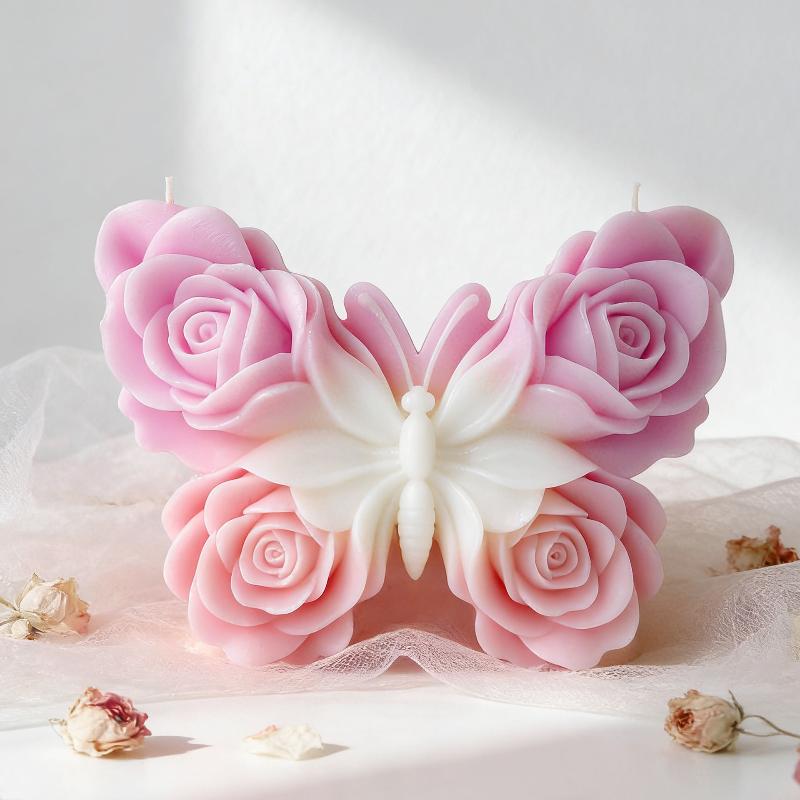 DIY ローズバタフライフォームシリコーン型手作りアロマキャ - Soap Making Party のレビューと価格