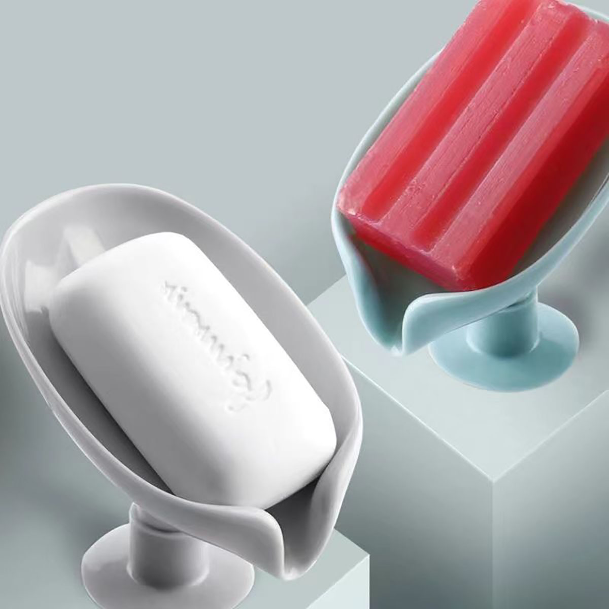 葉の形の石鹸箱排水石鹸ホルダーバスルームアクセサリー吸盤石鹸 - Soap Making Box のレビューと価格