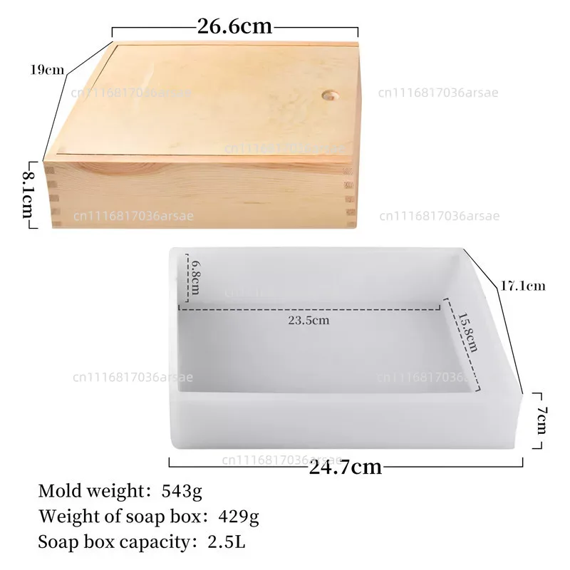 木製ボックスと蓋付きシリコン石鹸型、長方形トースト型DIYコ - Soap Making Process のレビューと価格