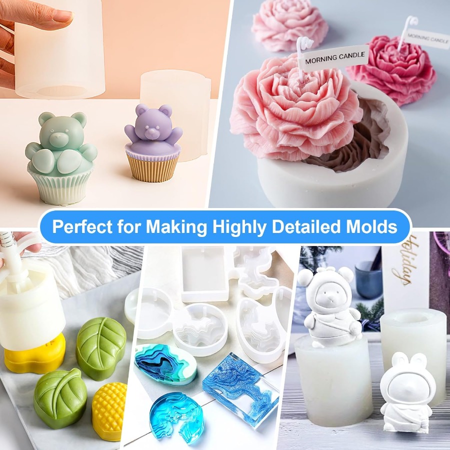 シリコンモールド作成キット、38.8オンス 15A弾性液体シ - Soap Making Party のレビューと価格